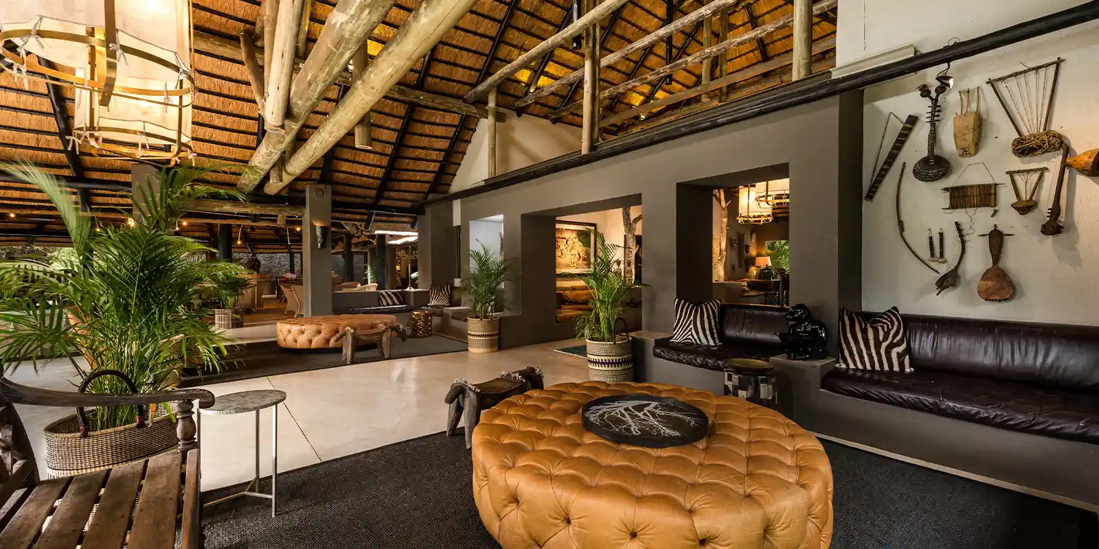 Lounge at Sabi Sabi Bush Lodge in South Africa