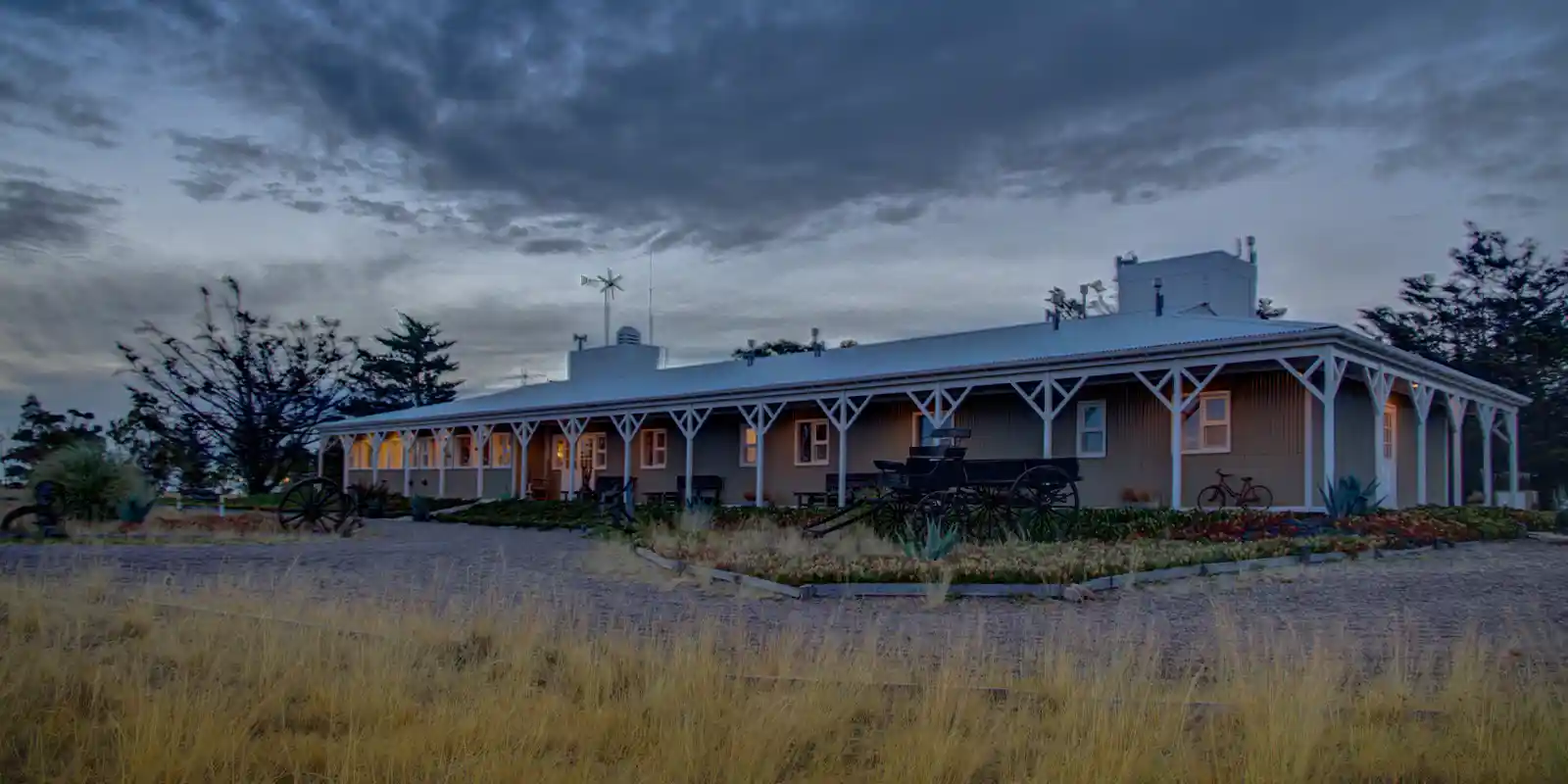 External view of Estancia Rincon Chico, Argentina.