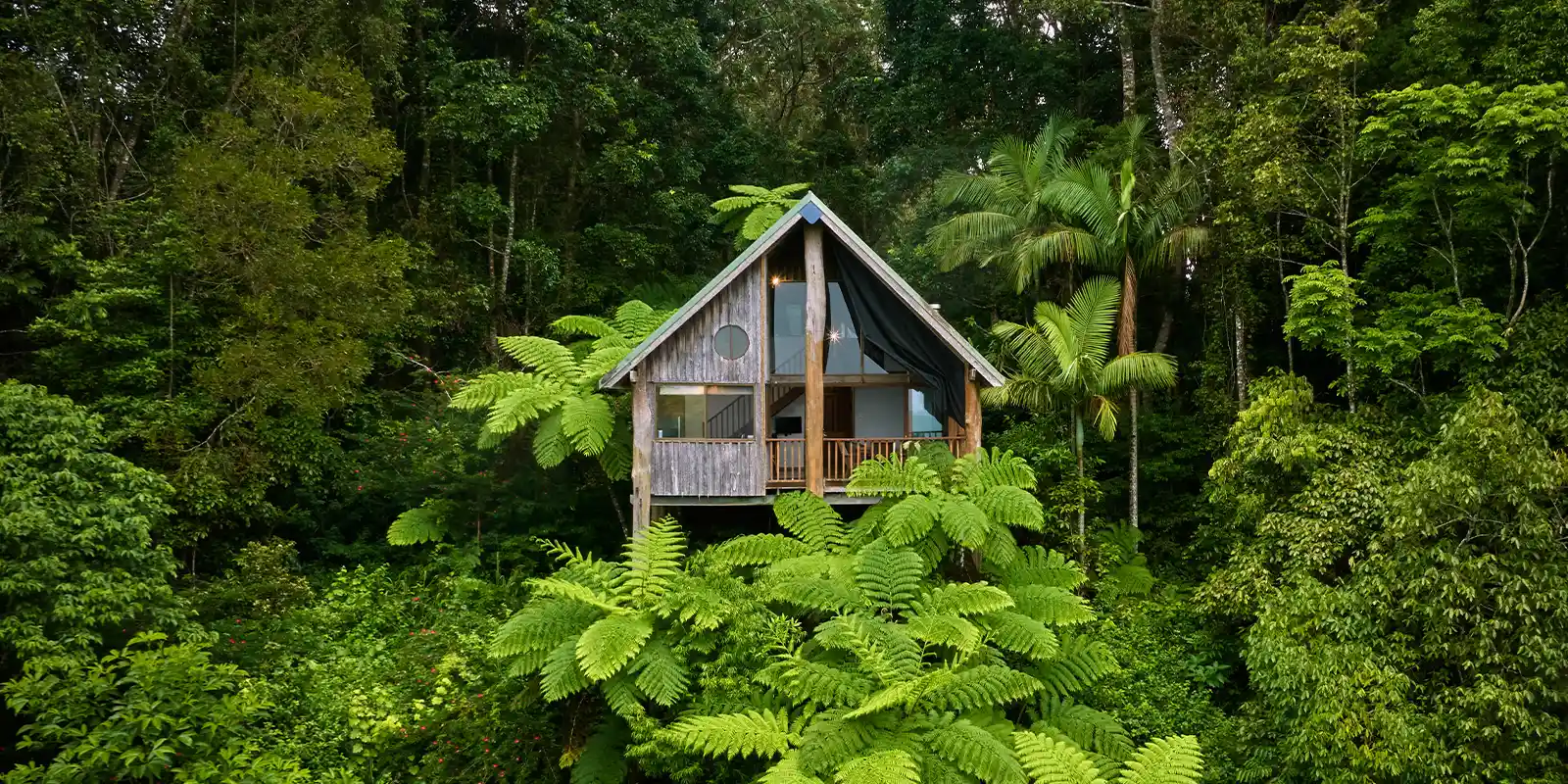 Exterior view of Rose Gums Wilderness Retreat, Australia.