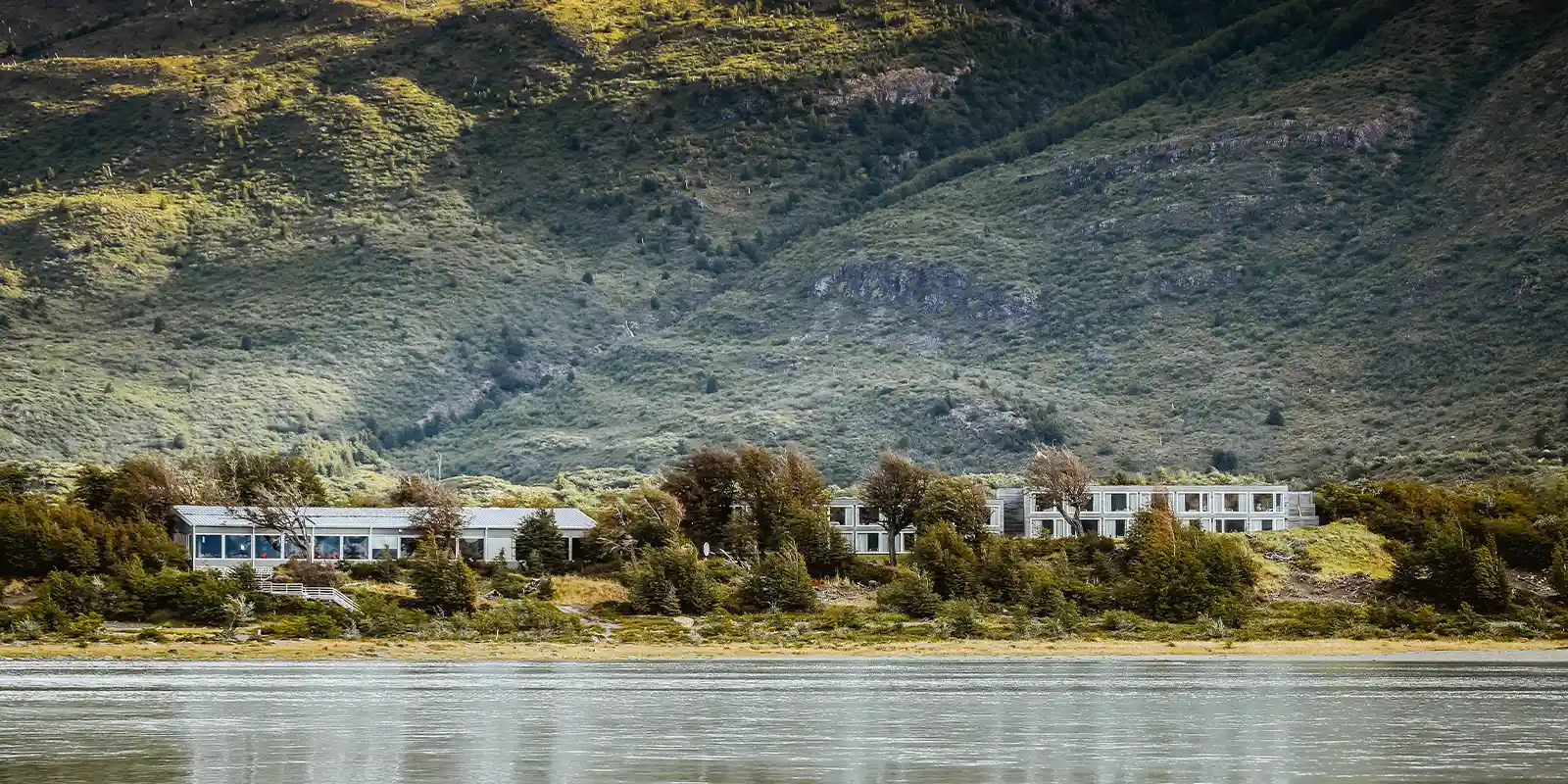 View of Hotel Largo Grey, Chile.