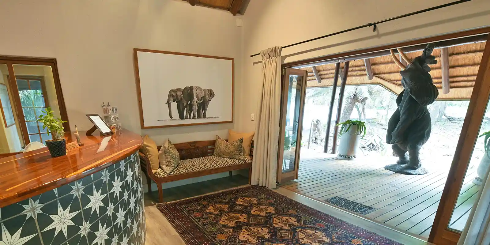 Reception at Elephant Plains Game Lodge in South Africa