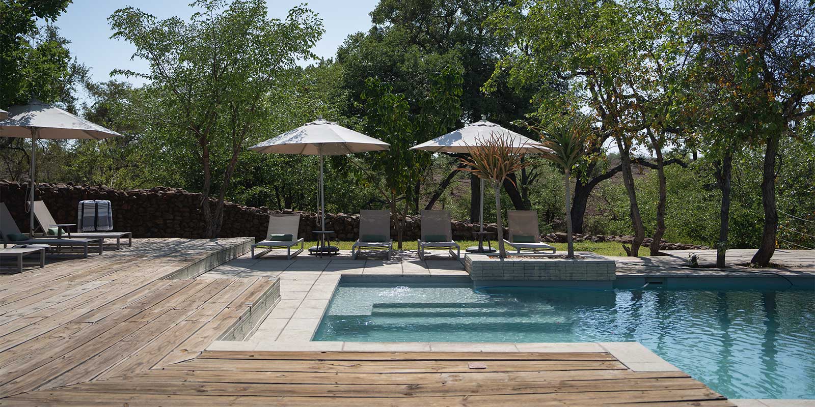 Swimming pool at Mashatu Lodge in Botswana