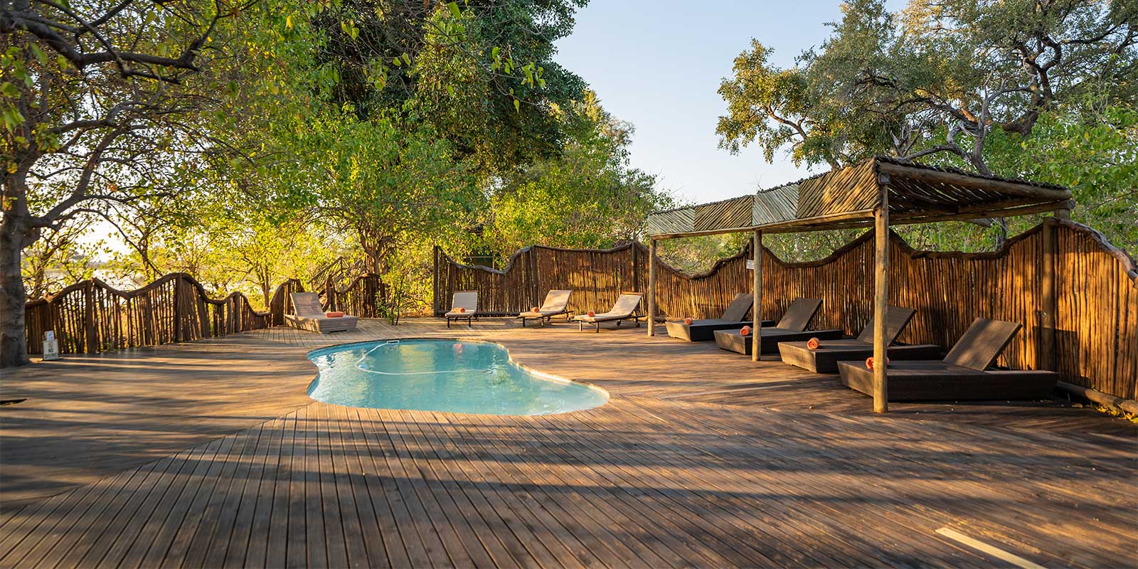 Swimming pool at Pom Pom Camp in Okavango Delta, Botswana