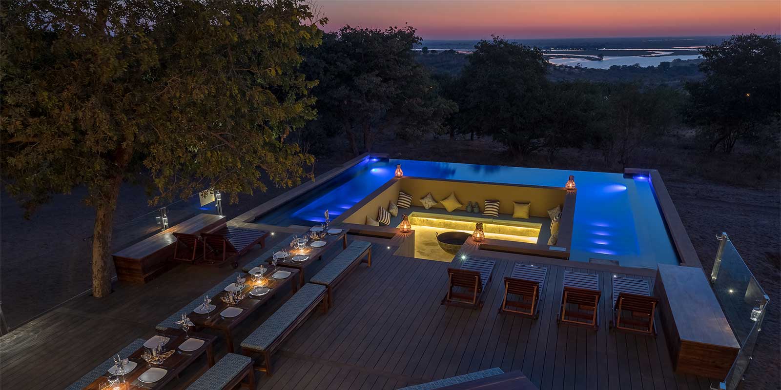 Swimming pool at Pangolin Chobe Hotel in Botswana