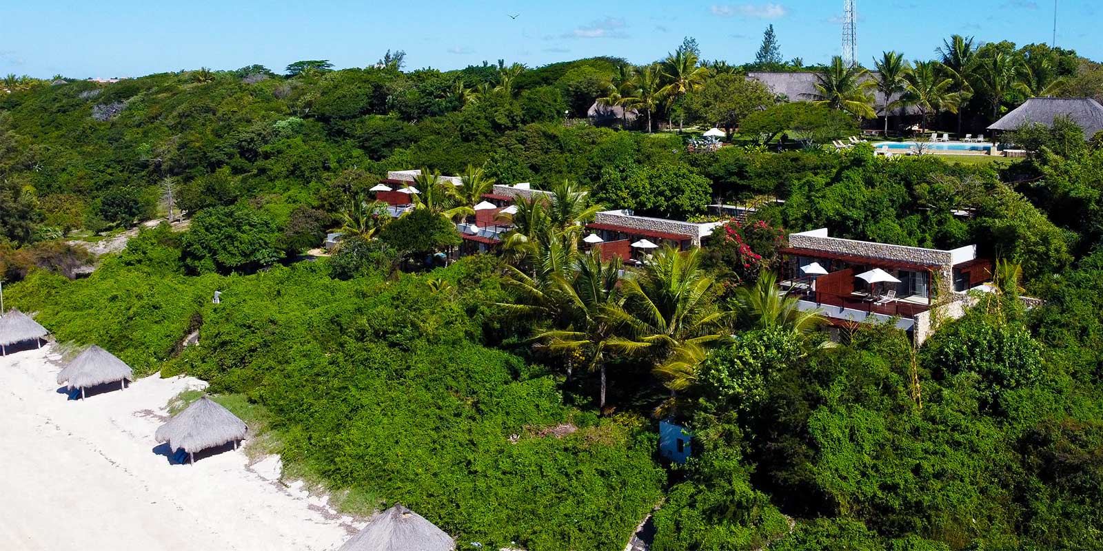 Aerial of Bahia Mar in Vilanculos, Mozambique