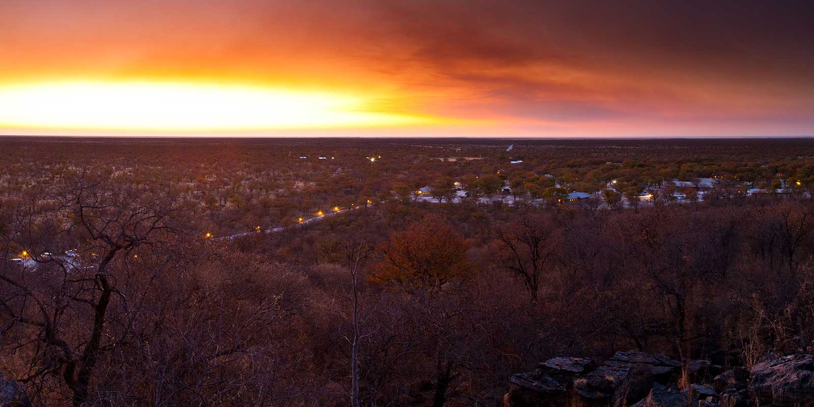 View of Halali Camp in Namibia