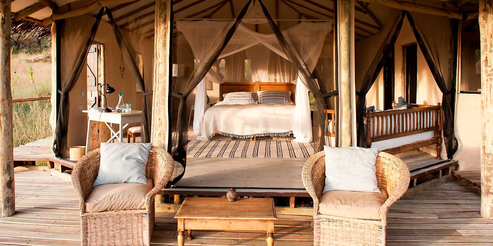 Bedroom at Lamai Serengeti in Tanzania