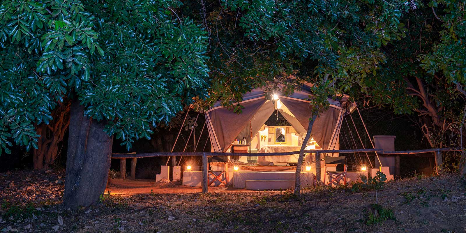 Standard tent at Flatdogs Camp, Zambia