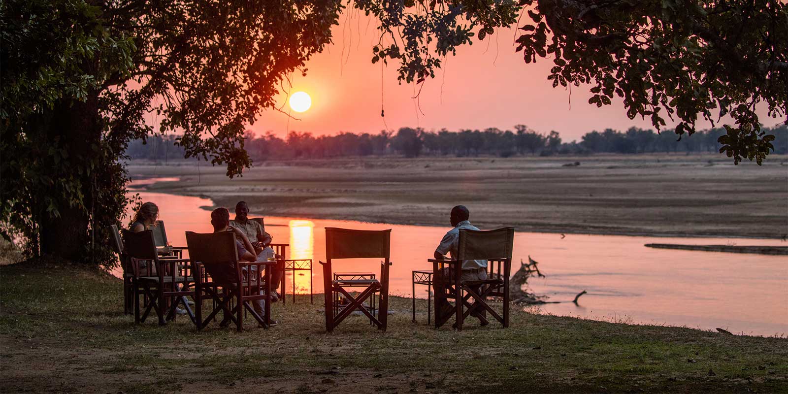 Sunset at Tafika Camp in South Luangwa National Park, Zambia