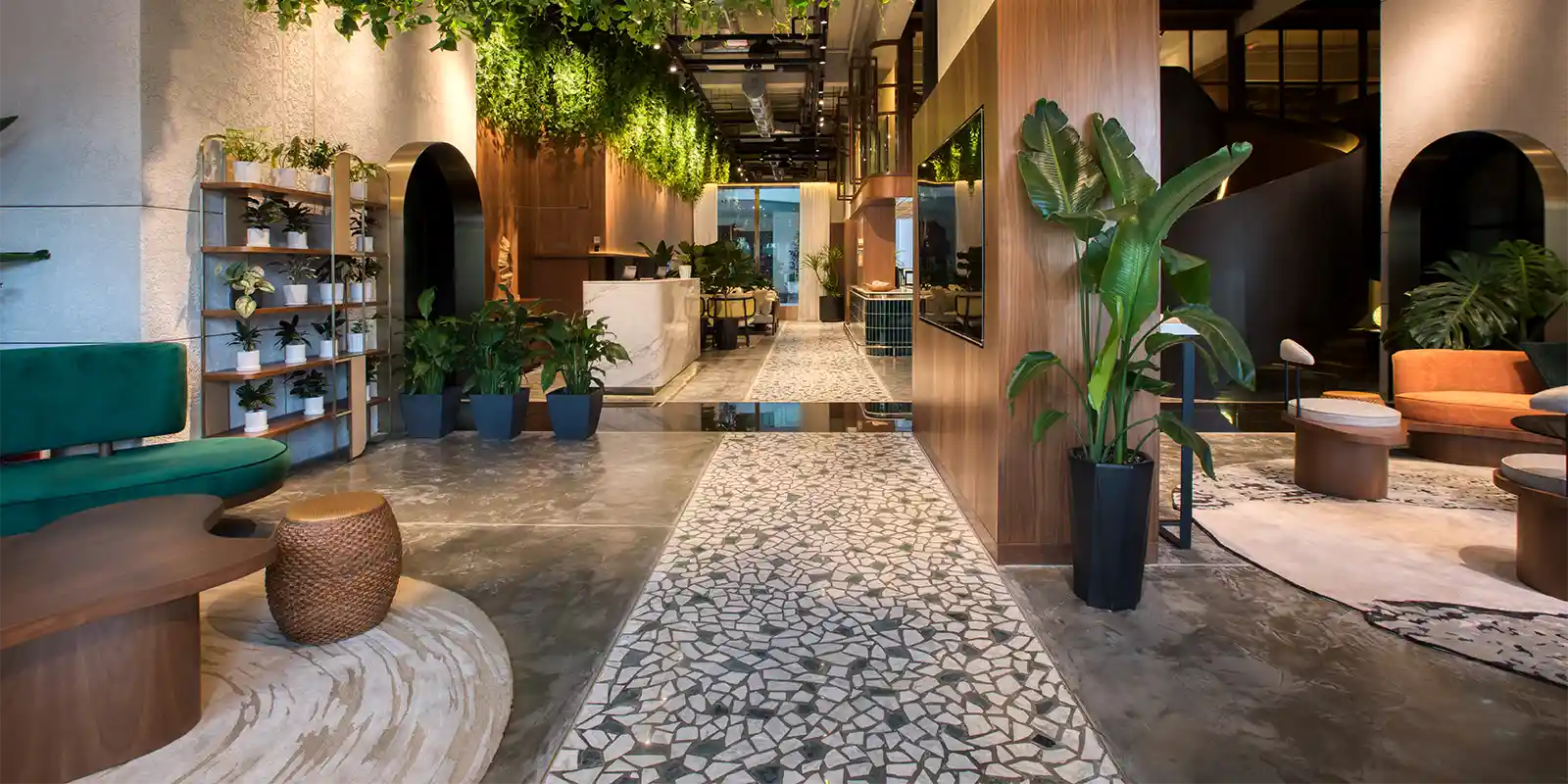 Lobby at the Luma Hotel in Borneo