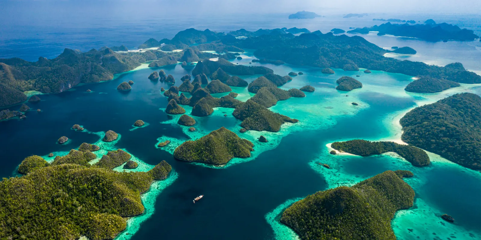 Aerial view of Raja Ampat, Indonesia