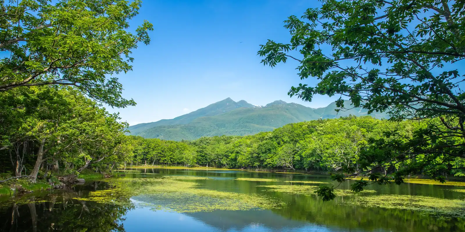 View of Goko Lakes, Japan.