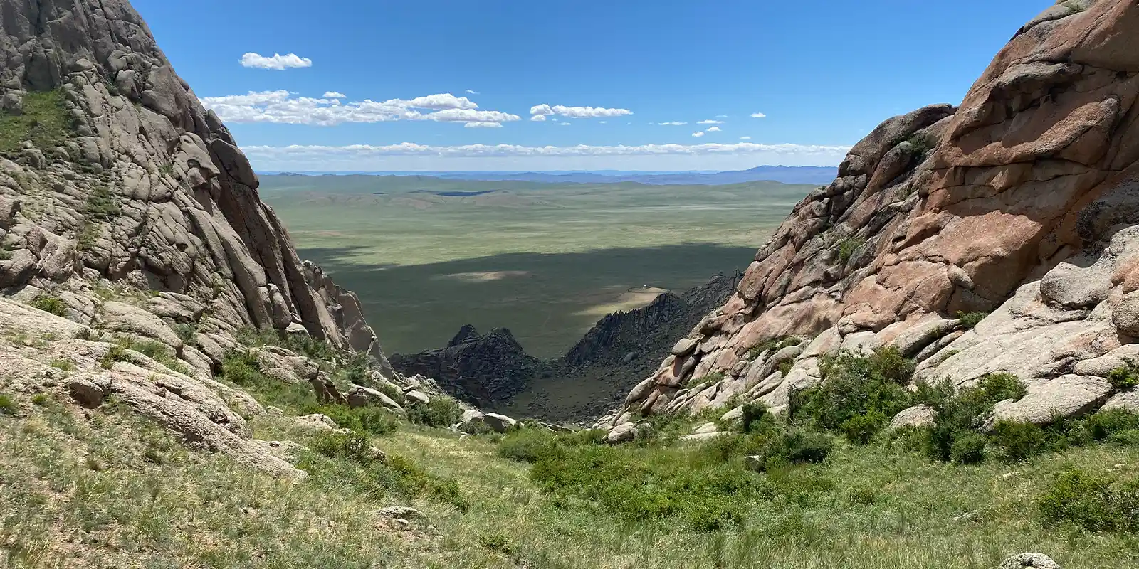 Scenic view from the margaz Mountains, Mongolia.