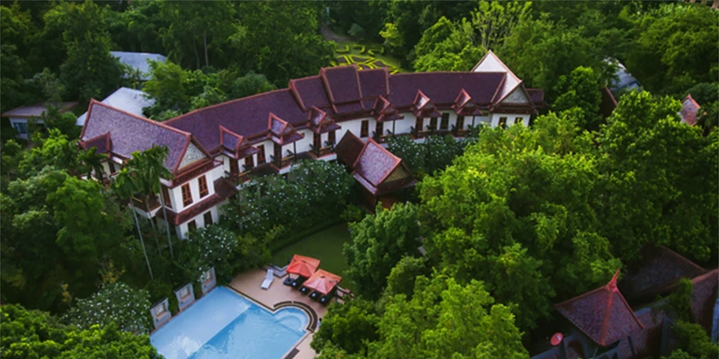 Aerial of PhuWanalee Resort in Thailand