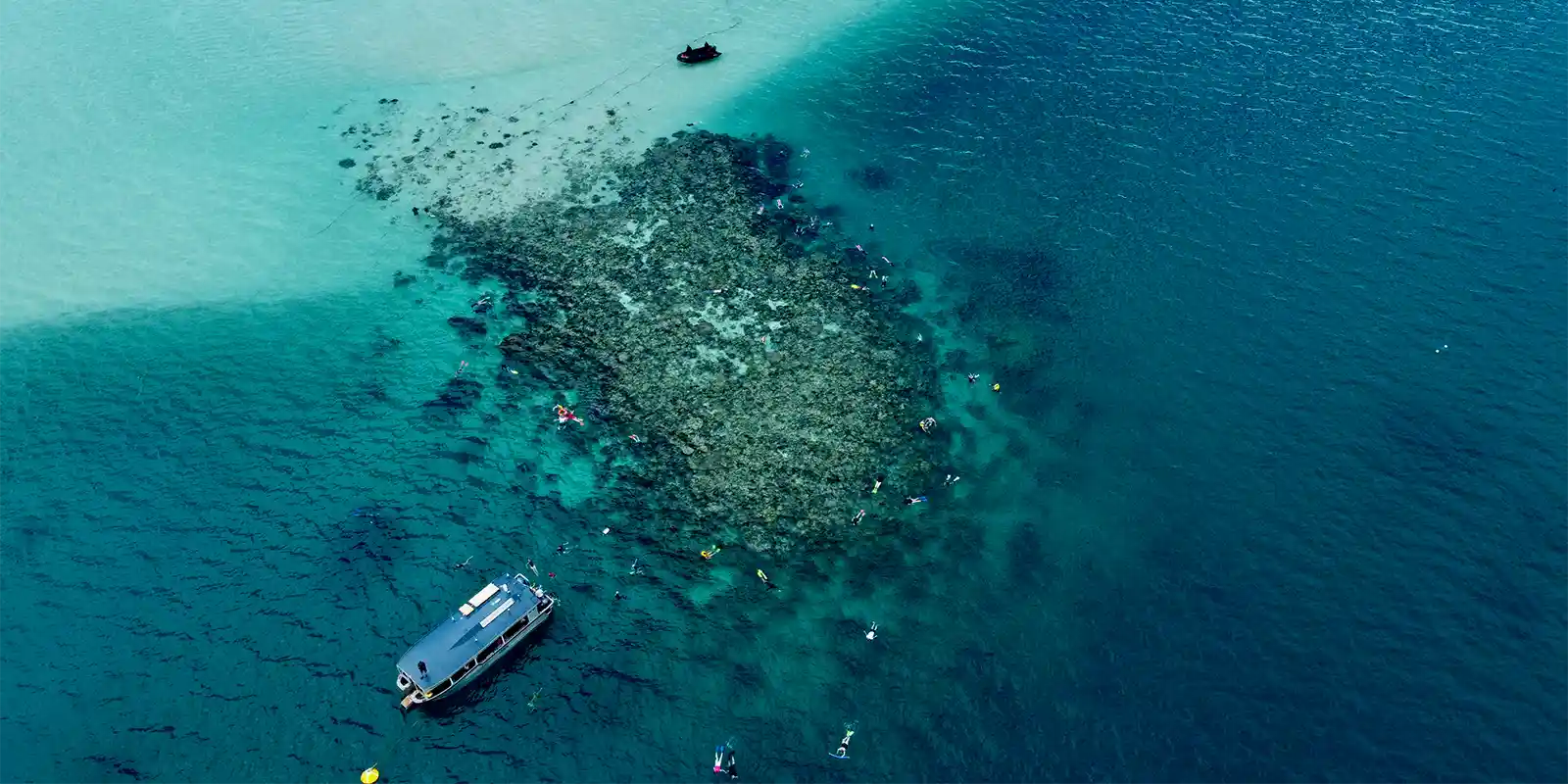 Aerial of Ashmore Reef in Australia