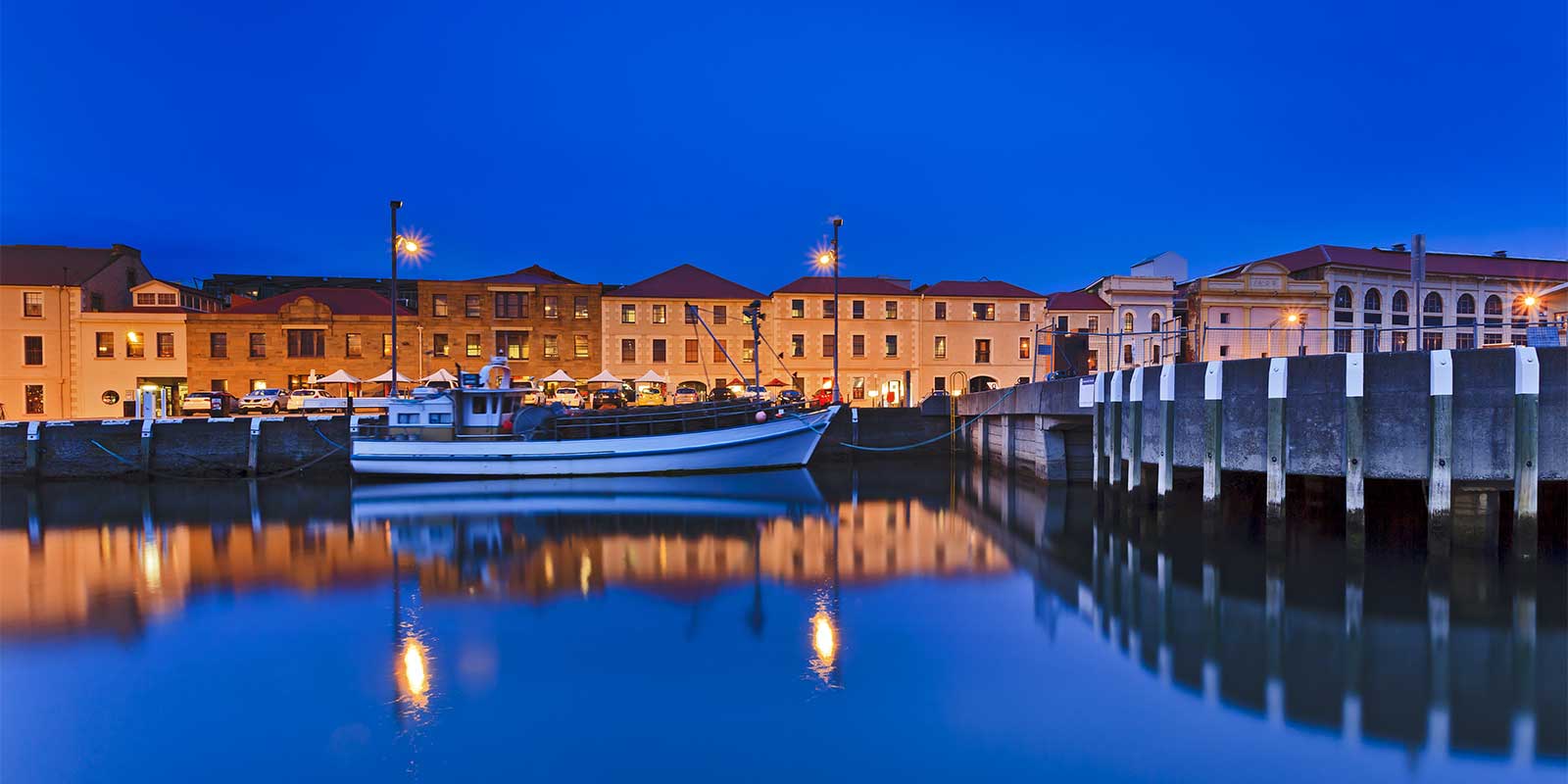 Hobart Harbour in Tasmania, Australia