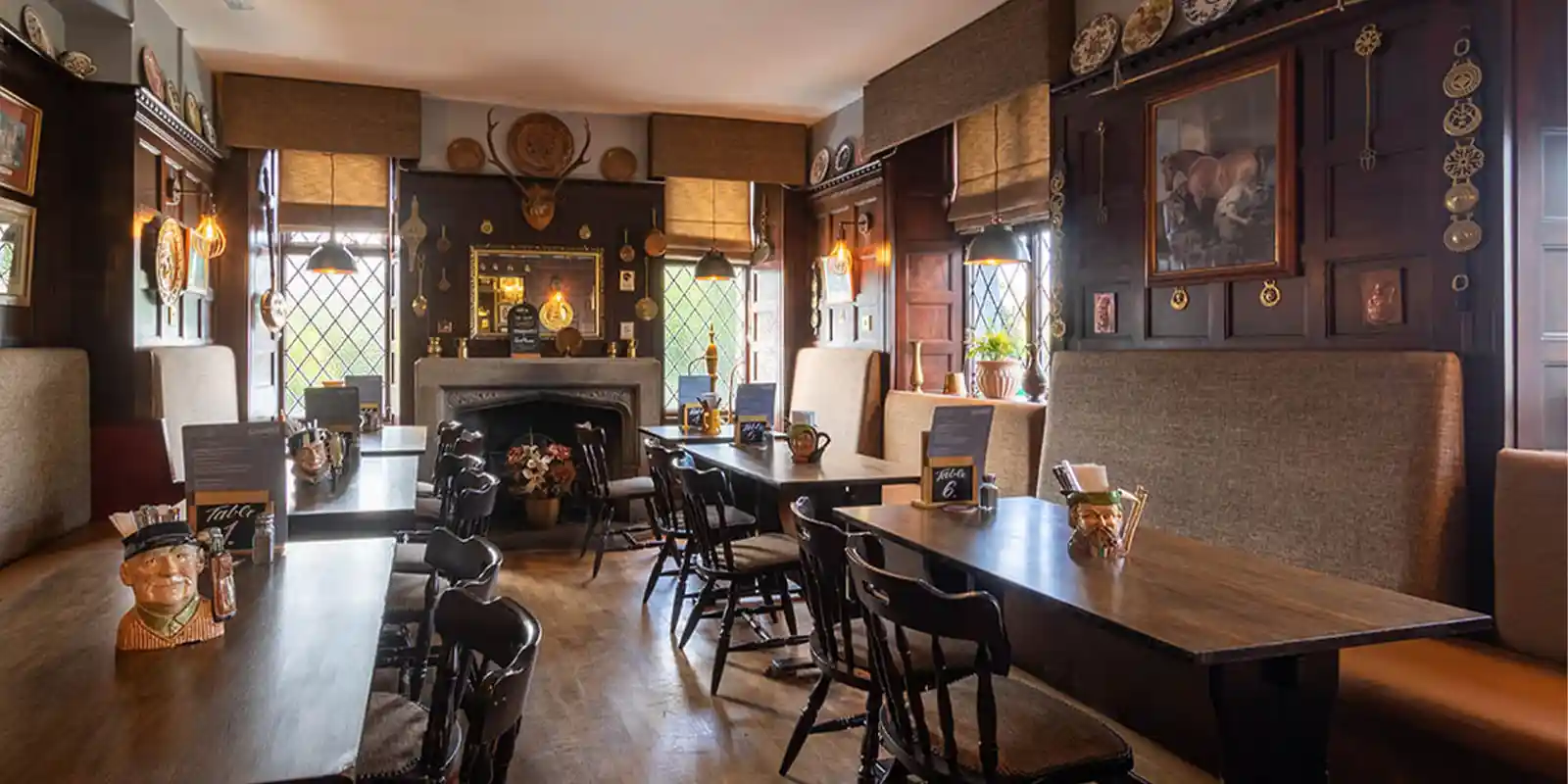 View of the copper dining room at Silverdale Hotel
