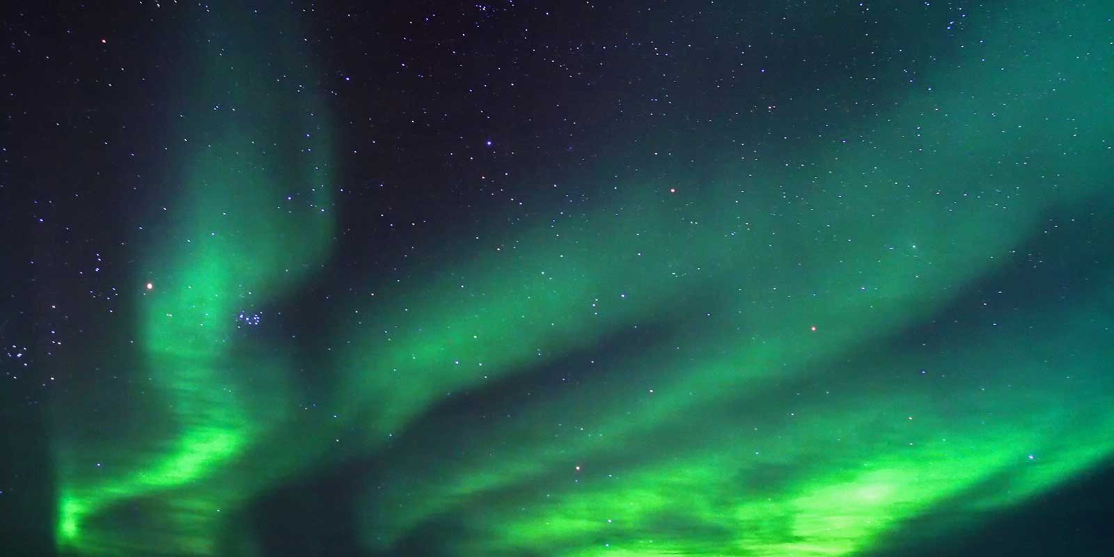 Northern lights display in Kaamanen, Finland