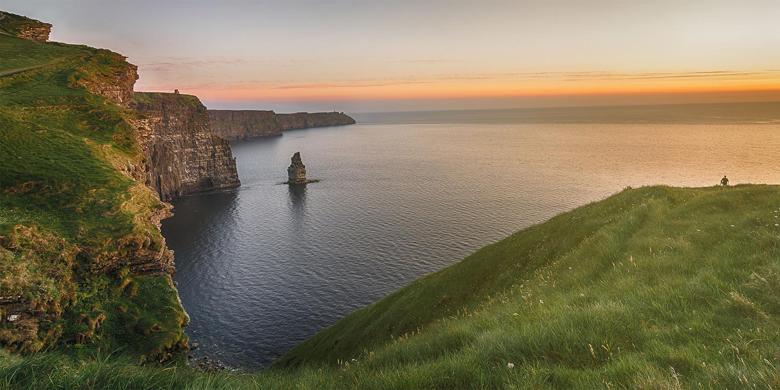 Cliffs of Moher at sunset in Ireland