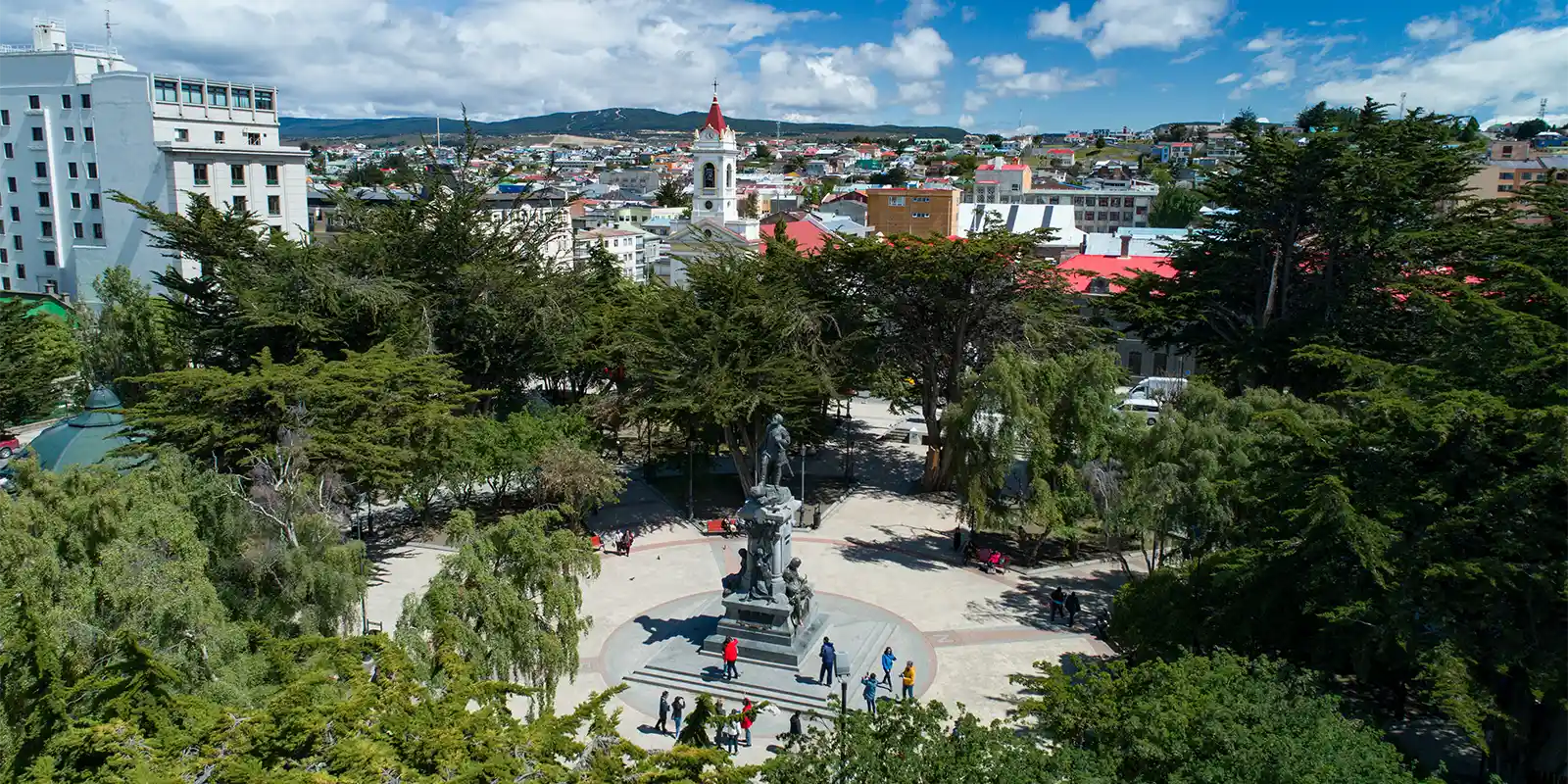 City square in Punta Arenas, Chile