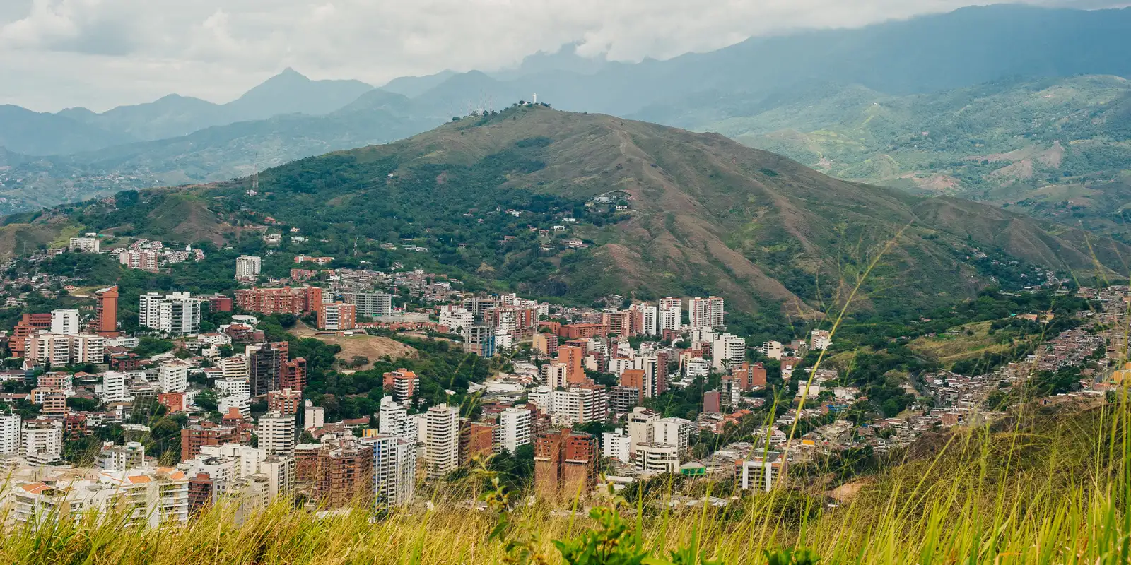 Aerial view of Cali, Colombia.