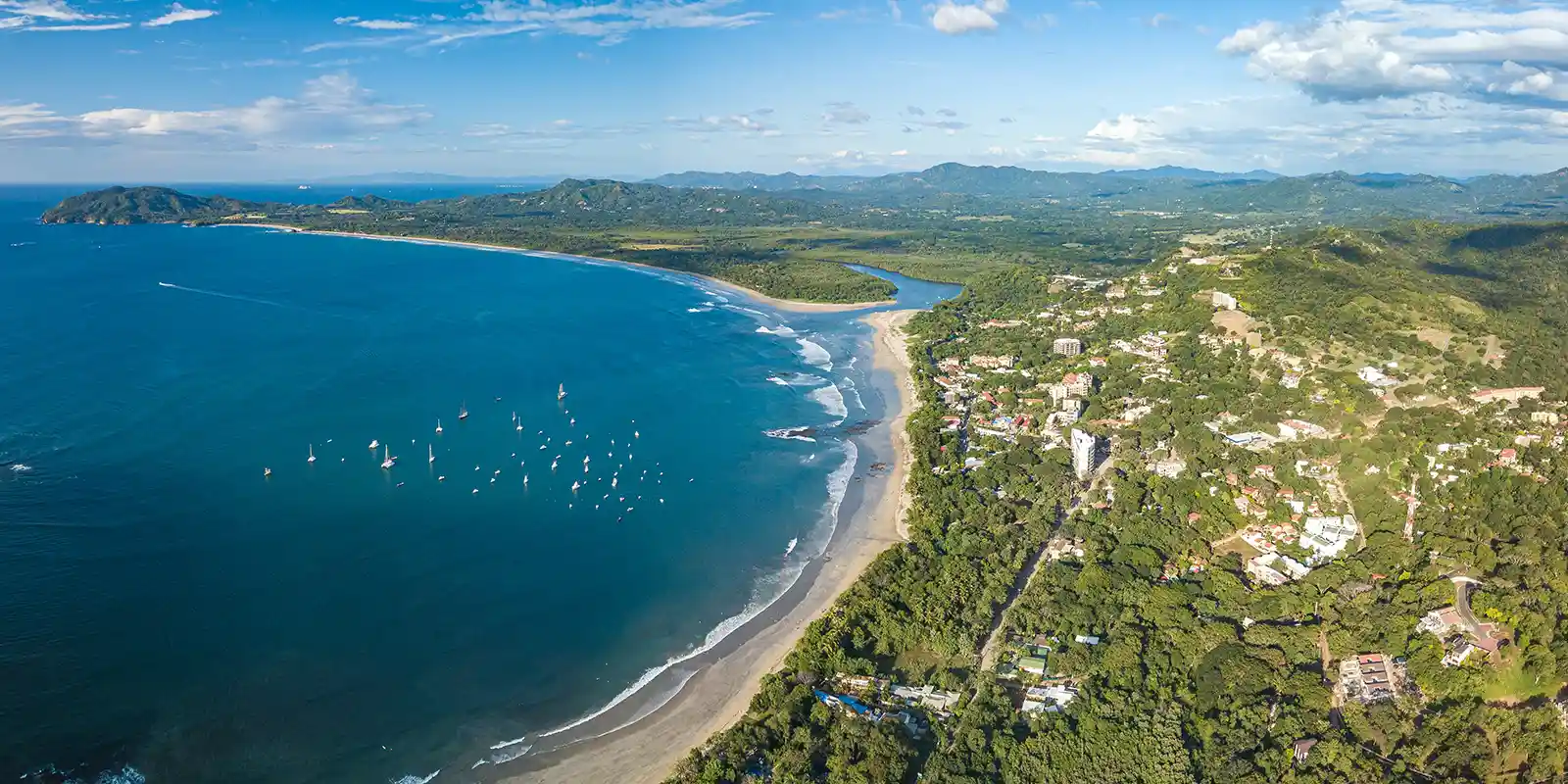 Aerial of Playa Tamarindo in Costa Rica