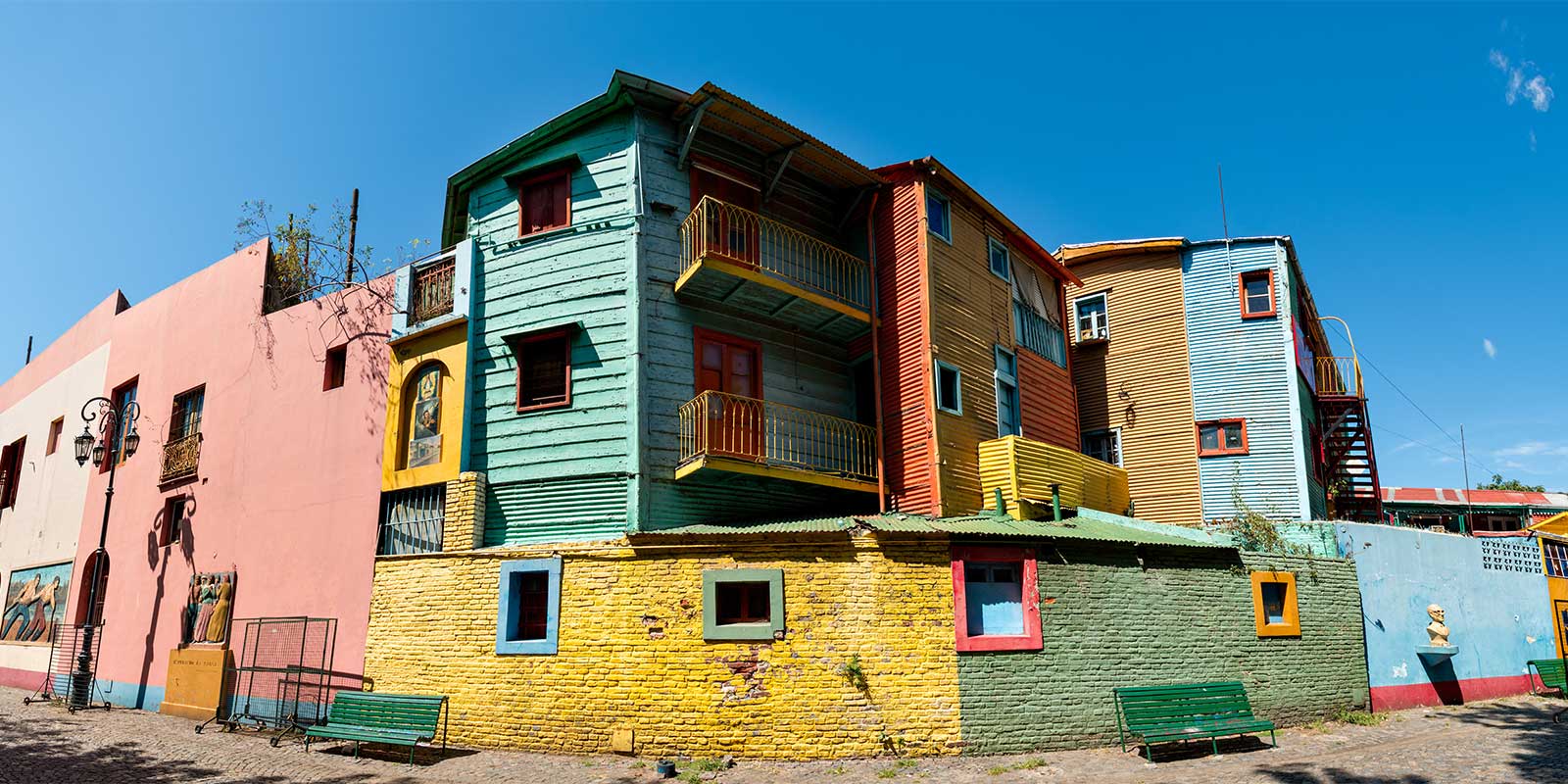 Panorama of La Boca neighbourhood in Buenos Aires, Argentina
