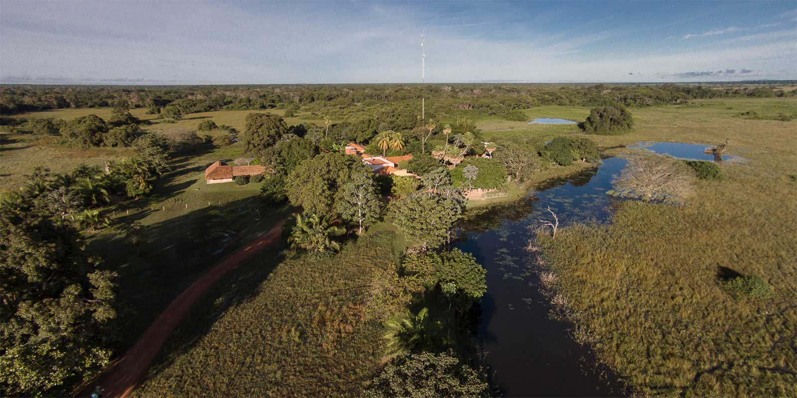 Aerial of Pousada Araras Eco Lodge in Brazil