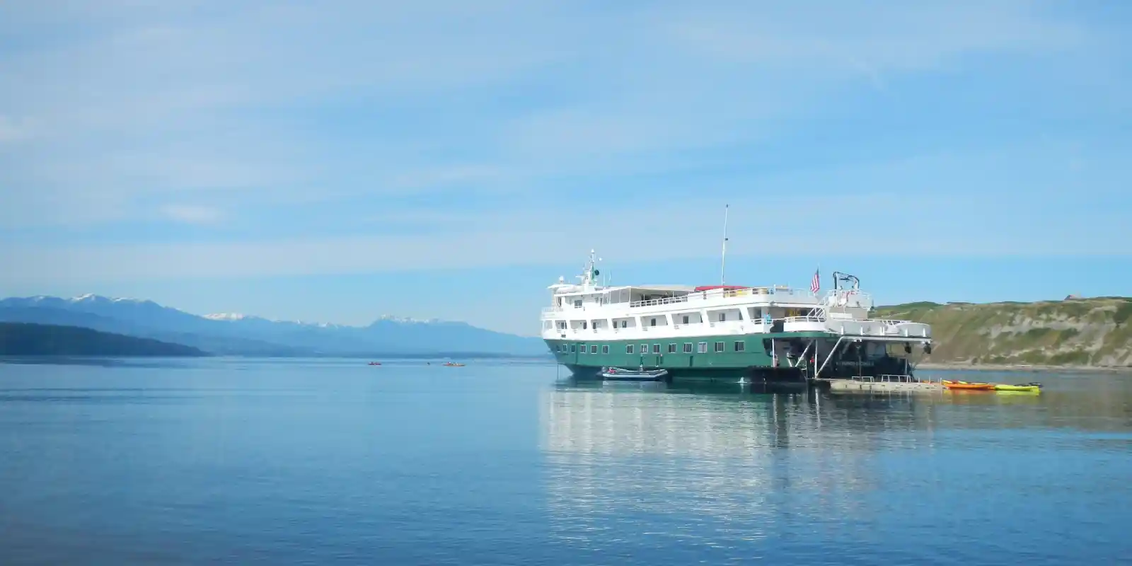 View of Wilderness Discoverer vessel.