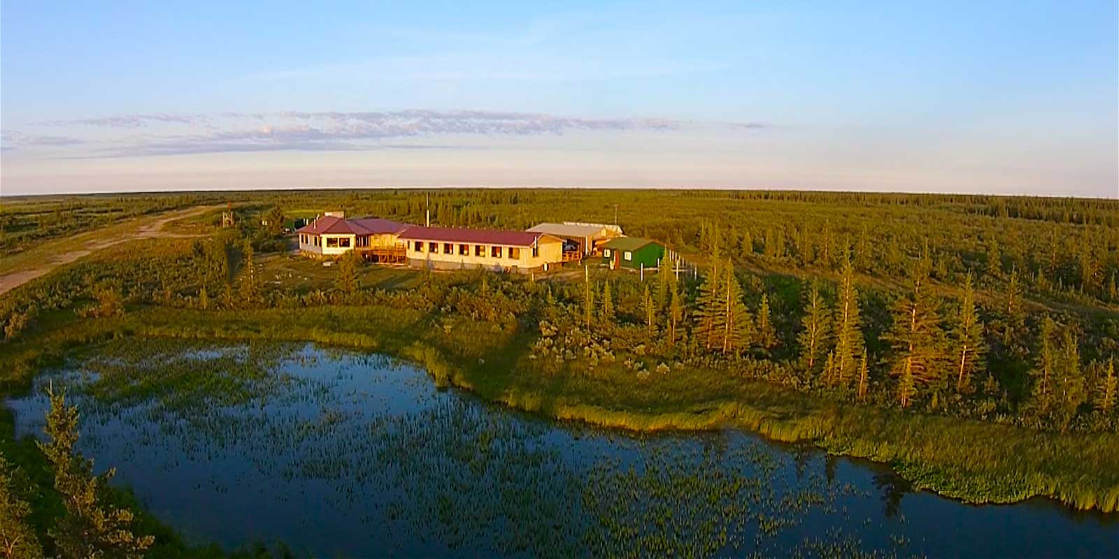 Aerial of Nanuk Polar Bear Lodge in Canada