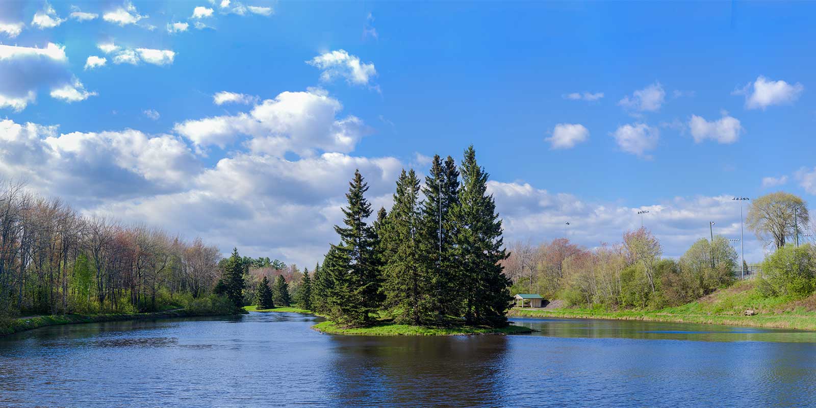 Centennial lake in Moncton, Canada