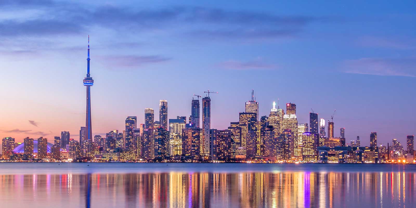 Skyline of Toronto in Ontario, Canada