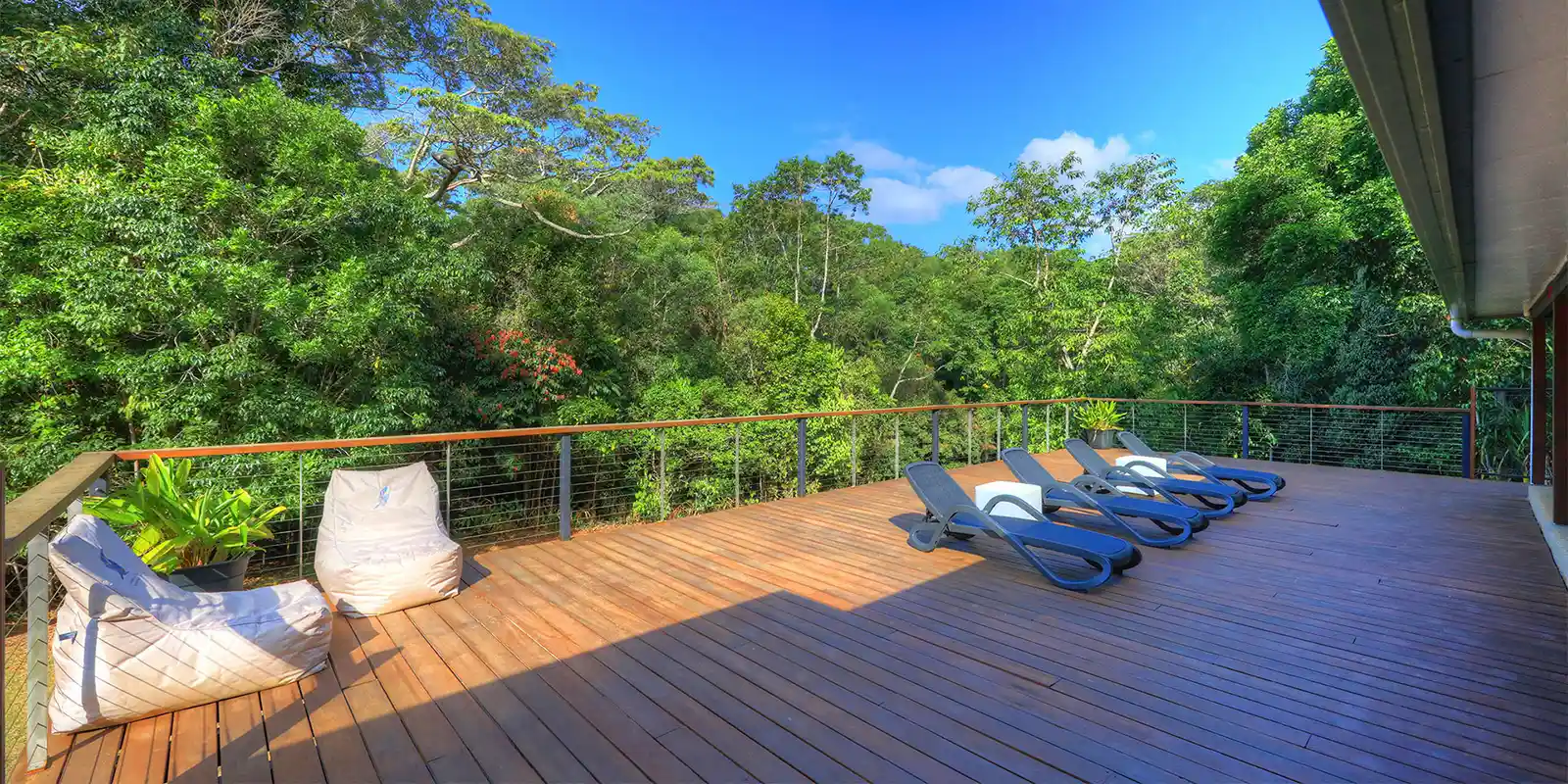 The sun deck at Chambers Wildlife Lodge, Australia