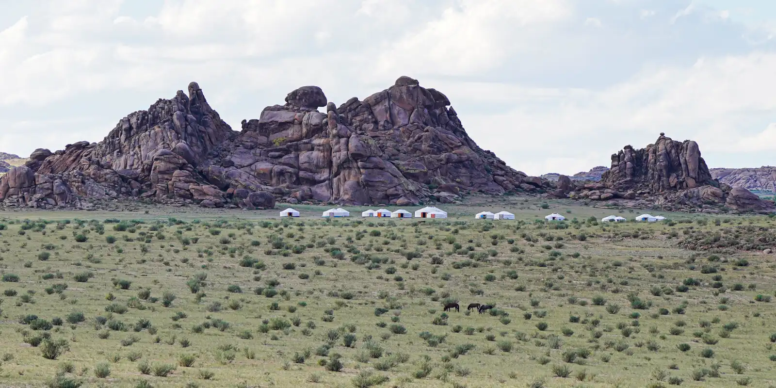 View of Margaz Ger Camp, in Mongolia