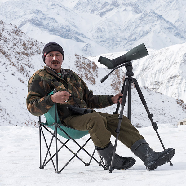 Snow leopard guide in Ladakh, India.