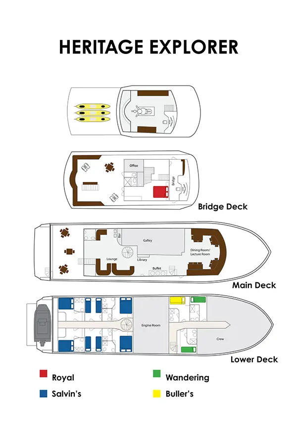 The deck pan of the Heritage Explorer.