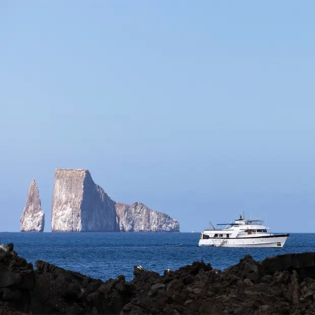 Boat in San Cristobal, the Galapagos Islands.