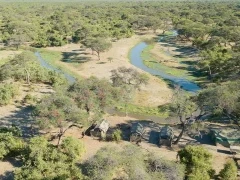 Tented accommodation in Botswana.