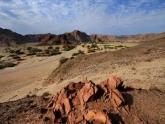 View of some of Namibia's iconic and desolate landscape.