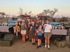 Family on safari in South Africa.
