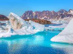 Icebergs in Greenland.