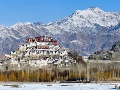 Monastery & village in Ulley Valley, India.