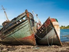 Boats on Isle of Mull, Scotland.