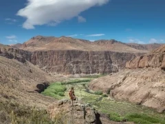 A hiker in Parque Patagonia, Argentina.