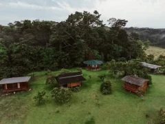 Aerial view of Lopé Research Lodge, Gabon