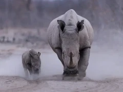 White rhino in Namibia.