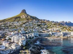 View of Sea Point and the tidal pool, in Cape Town, South Africa