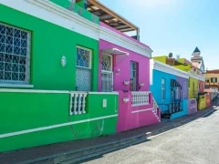 Street view of the Malay quarter of Bo Kaap, in South Africa