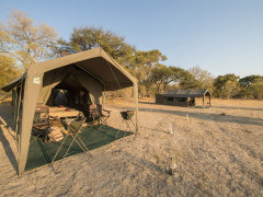 Tent accommodation in Botswana
