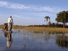 Mokoro ride through the Okavango Delta in Botswana